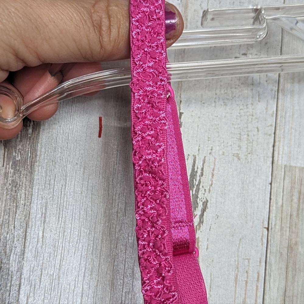 NEW Adore Me Lace Underwire 32C Bra Raspberry Pink Coquette Sexy Romantic - Picture 10 of 12